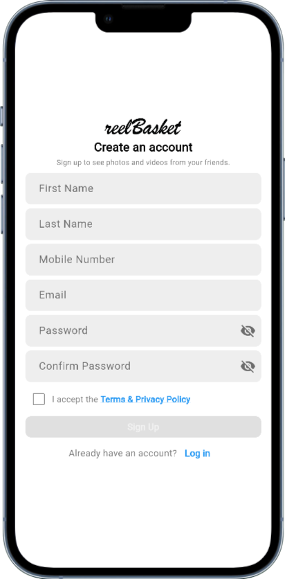 shiftMaster Login & Sign-up screen