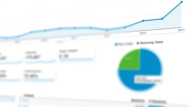 Business reporting dashboard with charts